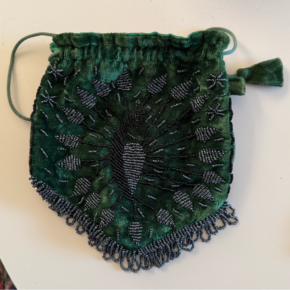 1920s Beaded Velvet Bag